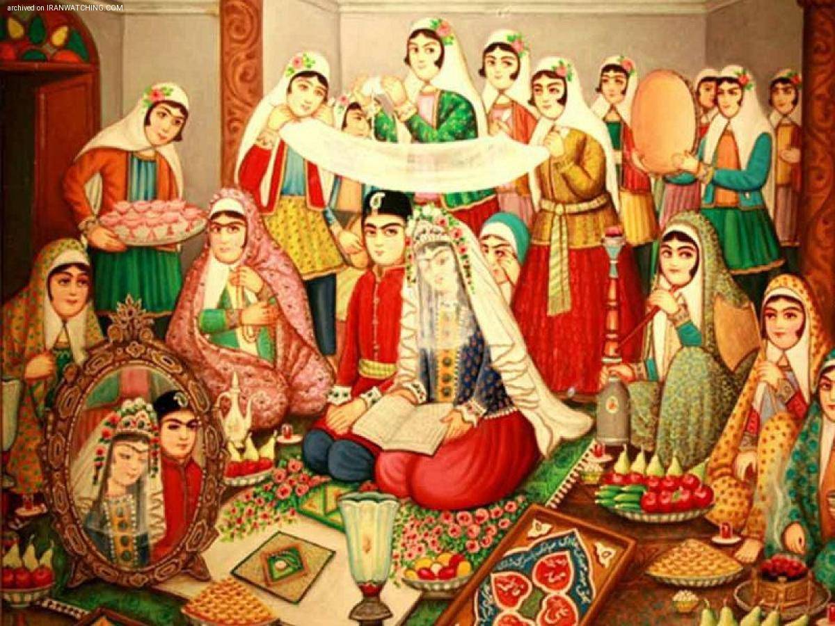 مراسم و آیین‌های عروسی در ادبیات  فارسی - 