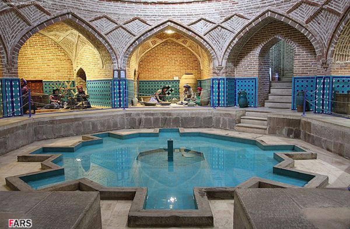 اجزای گرمابه در معماری - حمام قجر در قزوین