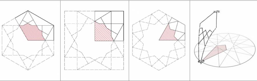 نقشه دوبعدی و شکل سه بعدی از آلت هندسی سینه فخری
