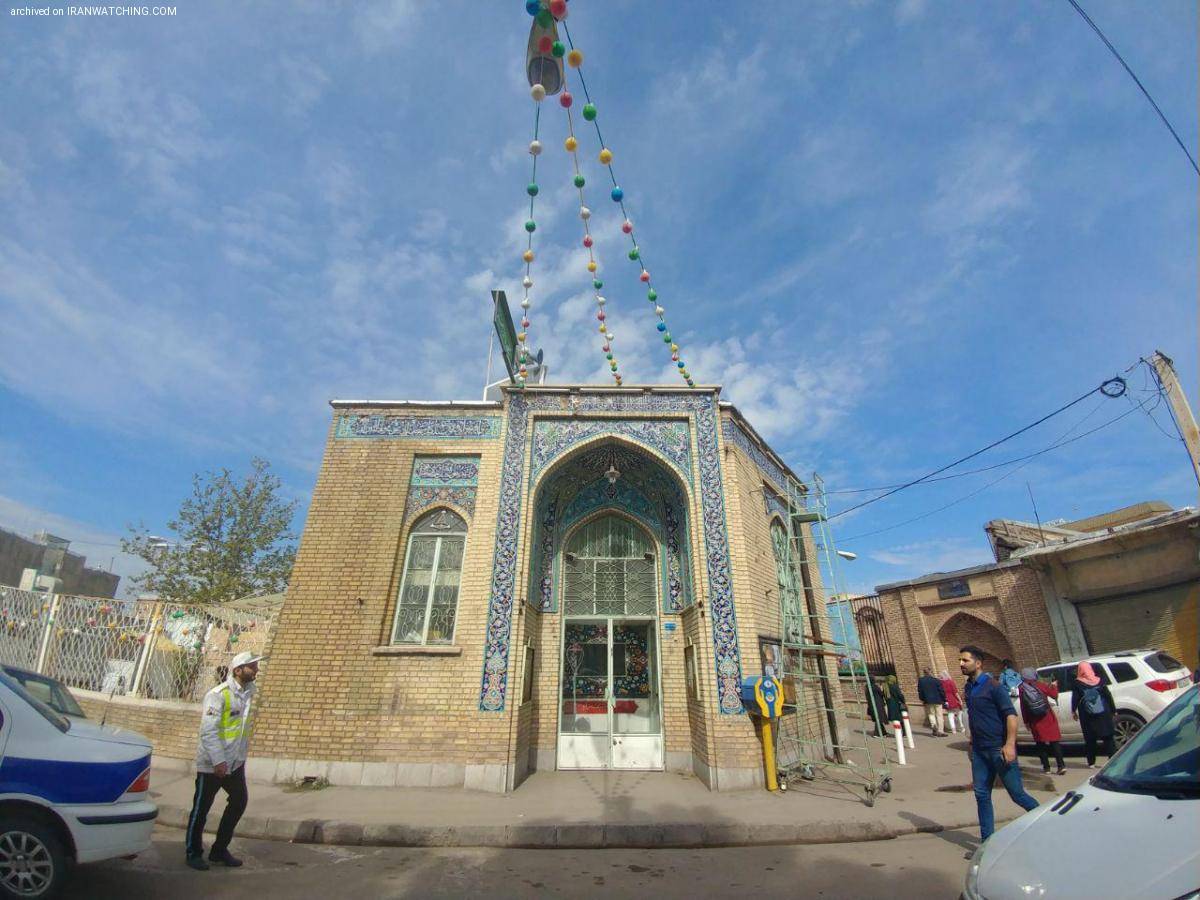 گرمابه قجر - مسجد روبروی گرمابه قجر قزوین در خیابان عبید زاکانی عکس: الهام ابراهیمی